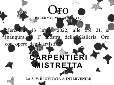 Spazio Oro a Palermo - invito della prima mostra