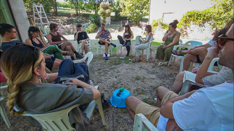 Intervento di Lorenzo Bernini, UVA artist in residence, 2022, Photo Stefano Camera