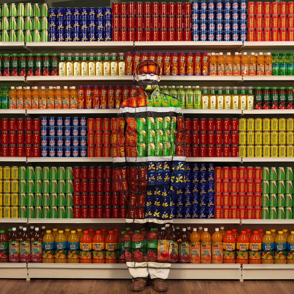 Liu Bolin, Soft Drinks, 2013