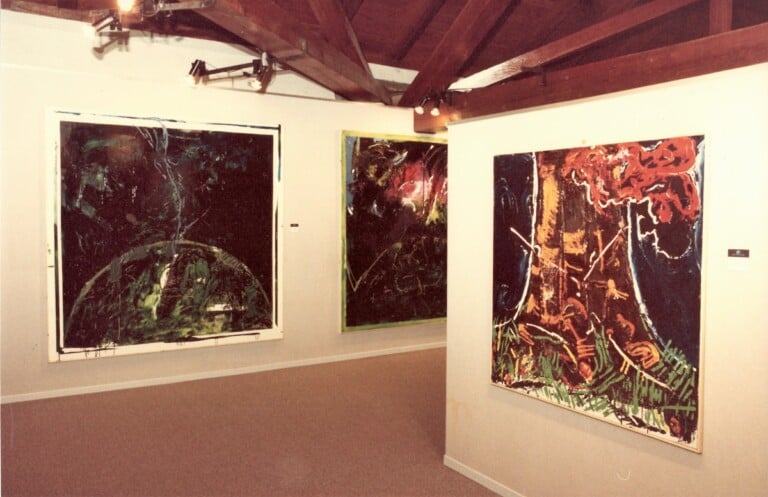 Mario Schifano. Verde fisico. Exhibition view at Tour Fromage, Aosta 1988