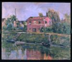 Nino Springolo, Casetta rossa, 1928, olio su tavola, cm 52x63. Ca' Pesaro, Venezia