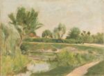 Nino Springolo, Il fiume a primavera, 1928, olio su compensato, cm 58x77,5. Musei Civici, Treviso