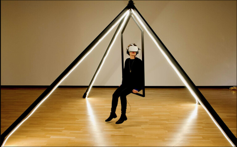 Sara Tirelli, Medusa. A VR Exhibition in Two Acts, installazione al Museo di arte contemporanea di Borås, Svezia, 2019. Per gentile concessione di Sara Tirelli. Foto di L. Årsling