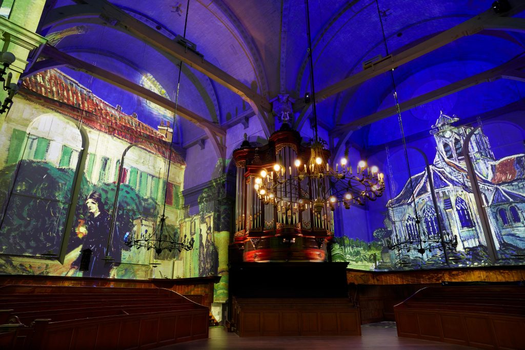 Vincent meets Rembrandt, exhibition view at Noorderkerk