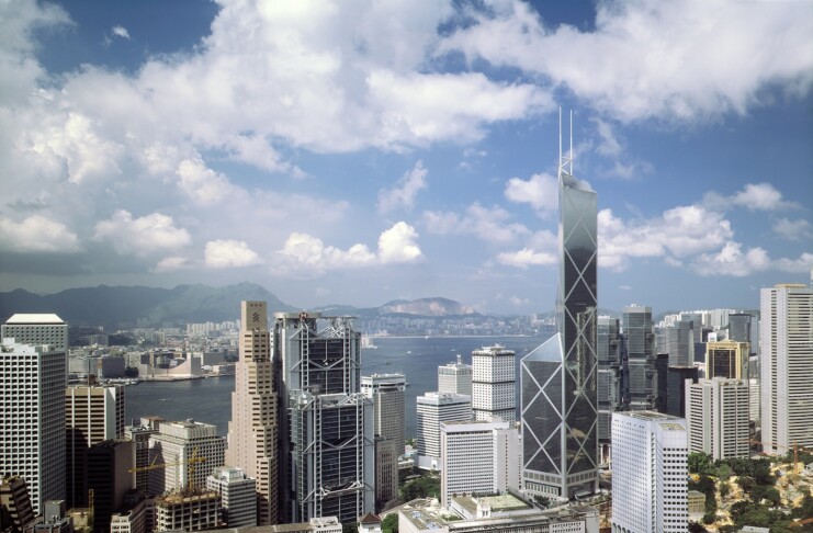 LERA, Pei Cobb Freed & Partners, Bank of China Tower, Hong Kong, 1990 Photos 1990 Paul Warchol Courtesy Pei Cobb Freed & Partners