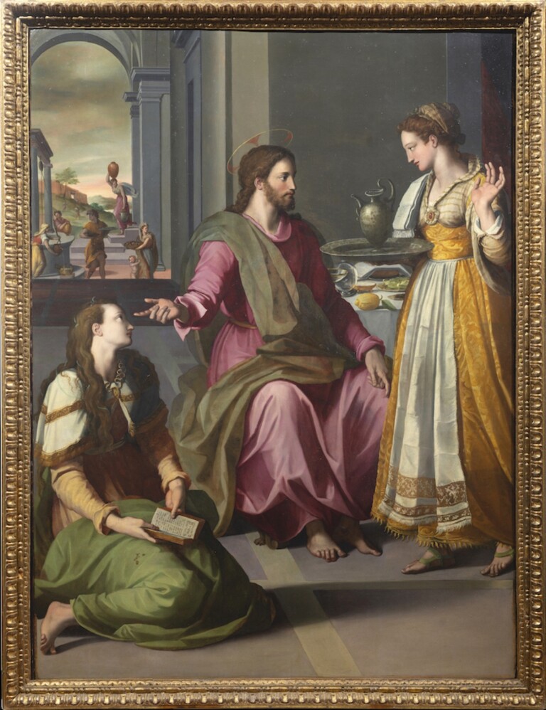 Palazzo Portinari Salviati, Cappella Salviati, dipinto con Cristo a casa di Marta e Maddalena. Alessandro Allori e aiuti; 1579-1580. Courtesy Palazzo Portinari Salviati