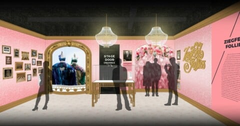 Un rendering della sala dedicata al musical Ziegfeld Follies Designed by Sam and Ryan Ratelle. Courtesy Museum of Broadway