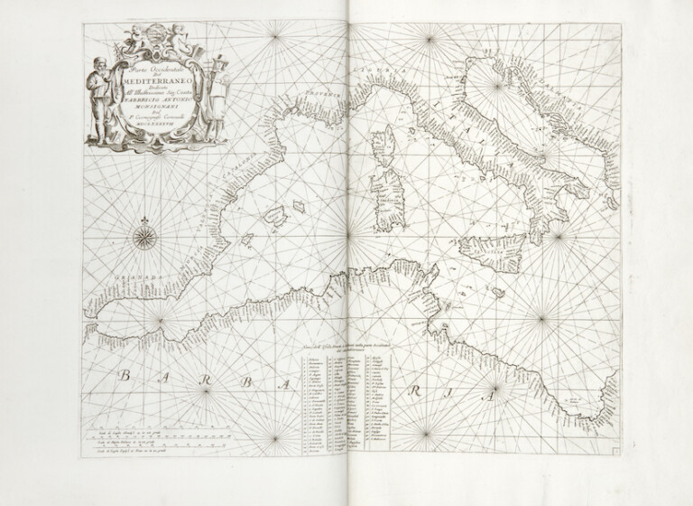 Vincenzo Coronelli, Prima parte dello specchio del mare. Venezia: Vincenzo Coronelli, 1698. Stima: € 10.000 – 15.000. Courtesy Il Ponte Casa d’Aste
