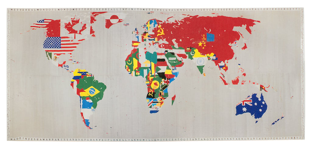 La più grande Mappa di Alighiero Boetti in asta da Sotheby’s