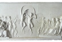 Antonio Canova, La Danza dei figli di Alcinoo, 1790-1792, gesso, 139 × 268 × 15 cm. Perugia, Fondazione Accademia di Belle Arti “Pietro Vannucci”