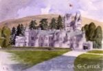 Balmoral Castle, acquerello dipinto da Carlo III, 1989