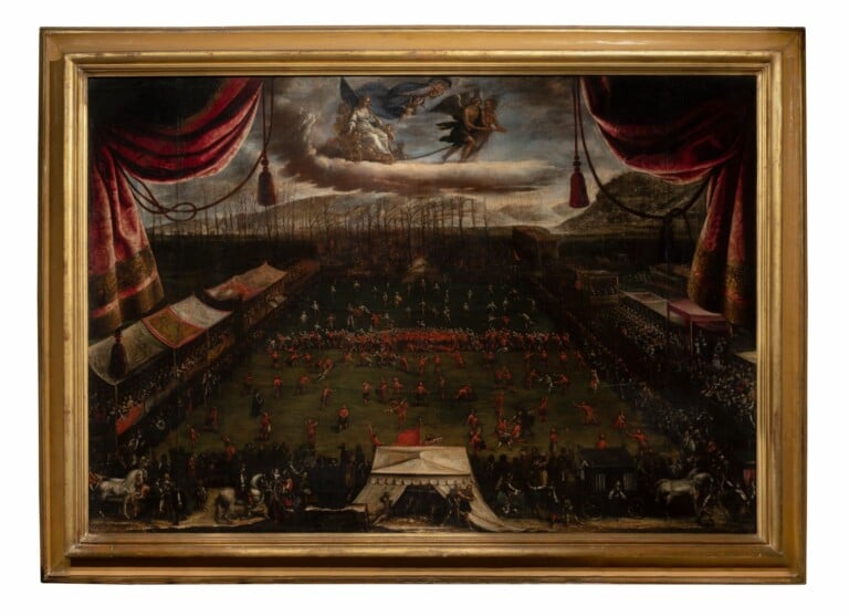 Camillo Ciai, Firenze tardo XVI secolo – 1692 Lucca, Calcio storico a Lucca, olio su tela, Sotheby's