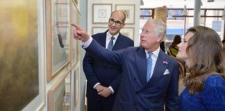 Carlo in visita alla Prince's School of Traditional Arts, ph. Prince of Wales