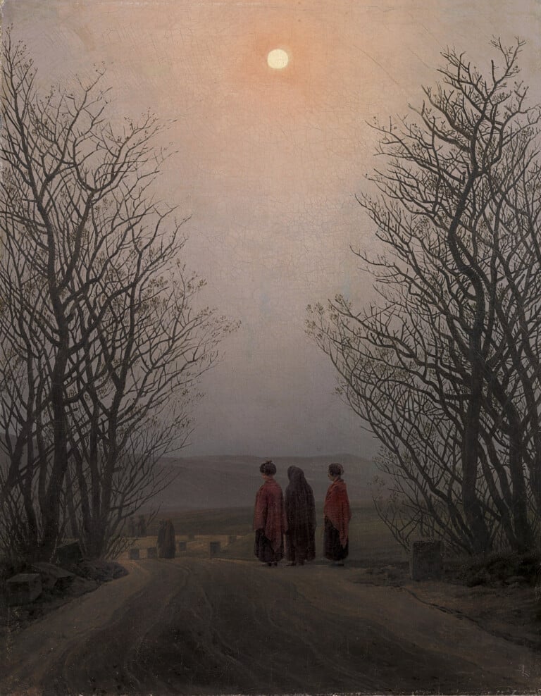 Caspar David Friedrich , Matin de Pâques, c. 1828 1835, Huile sur toile, 43,7 x 34,4 cm. Madrid, Museo Nacional Thyssen-Bornemisza, Madrid © Museo Nacional Thyssen-Bornemisza, Madrid