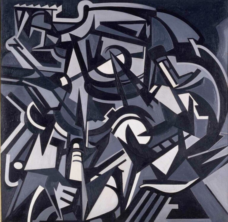 Emilio Vedova, Europa 1950, 1950 olio su tela, 123 x 126 cm. Ca' Pesaro Galleria Internazionale d'Arte Moderna, Premio Contessa Volpi di Misurata, Biennale 1950