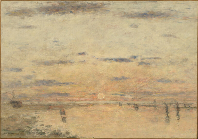 Eugène Boudin, Le Havre Coucher de soleil sur la mer, 1885, Huile sur toile, 65 x 92,5 cm. Potsdam, Hasso Plattner Collection. © Hasso Plattner Collection / Recom Art, Berlin