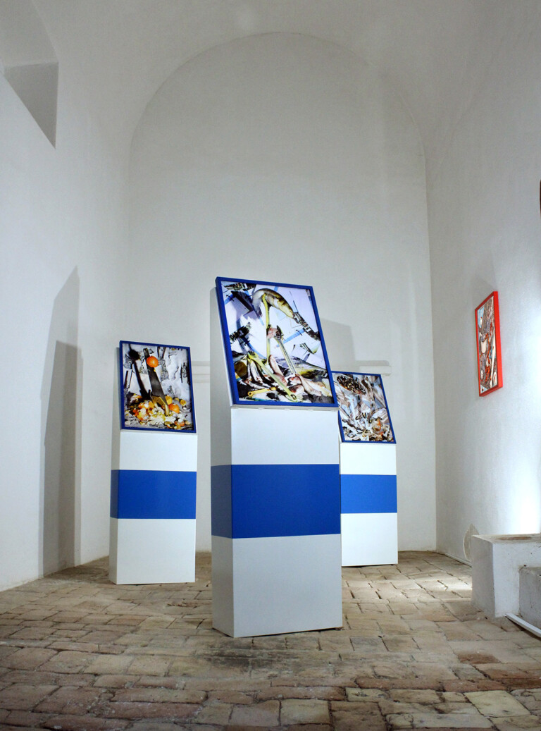 Installation view at Castello San Basilio, Sheida Soleimani_ Pillars of Industry, 2022. Courtesy the Artist and Castello San Basilio