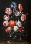 Jan van Kessel, A still life of flowers in a glass vase