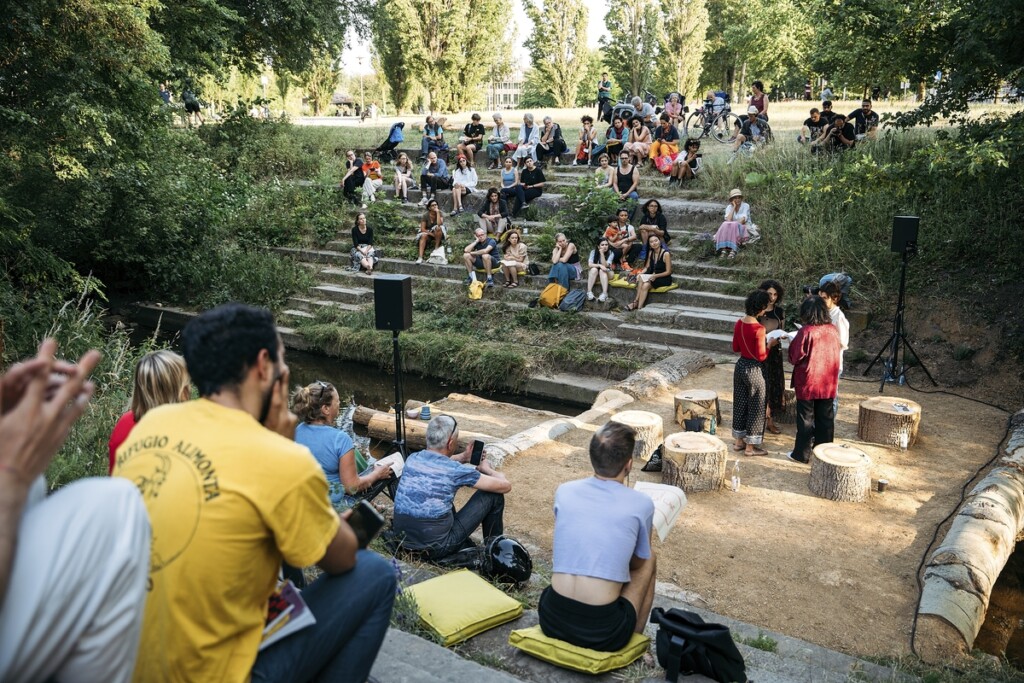 Jumana Emil Abboud, My Other Half, 2022, performance, Nordstadtpark, Kassel, June 19, 2022, photo Nicolas Wefers