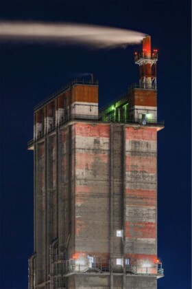 Lucrezia Roda, Ferrara #2 Torre con fumo, 2022, giclèe print on baryta paper on plexiglas. ed. of 5