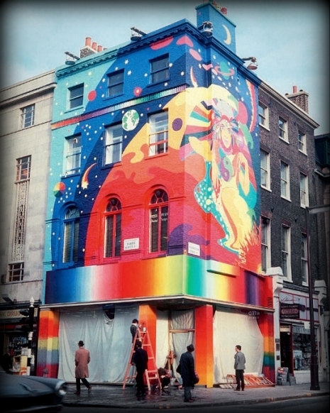 The Fool, il murale del negozio dei Beatles, 94 Baker Street, Londra, 1967