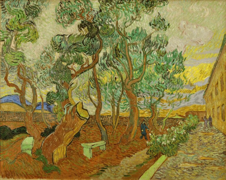 Van Gogh, Il giardino dell’ospedale a Saint Rémy, 1889