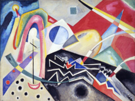 Wassily Kandinsky, Zig zag bianchi, 1922 olio su tela, cm 95 x 125 inv 1686 Ca' Pesaro Galleria Internazionale d'Arte Moderna, acquisto alla Biennale, 1950