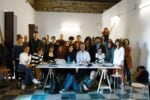 William Kentridge con gli studenti e i curatori del workshop all'Accademia di Belle Arti di Palermo, 2022 © Archivio Marcello Faletra