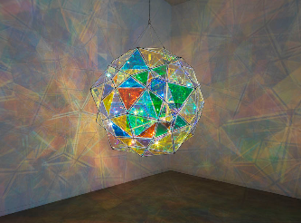 Olafur Eliasson, Firefly double-polyhedron sphere experiment, 2020. Photo Jens Ziehe. Courtesy of the artist; neugerriemschneider, Berlin; Tanya Bonakdar Gallery, New York  Los Angeles. © 2020 Olafur Eliasson