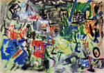 Emilio Vedova, Senza Titolo, 1958, tecnica mista su carta intelata, 70 x 99,8 cm. Galleria Dello Scudo, Verona