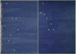 Alighiero Boetti, Maurizio Fagiolo, 1977, penna biro blu su carta, 100 x 140 cm. Galleria Russo, Roma