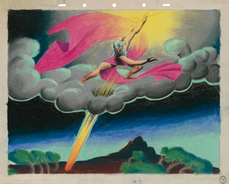 Fantasia: Sinfonia Pastorale, 1940 Disney Studio Artist Concept art Pastello e matita colorata su carta © Disney