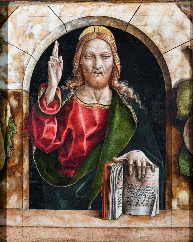 Carlo Crivelli, Cristo benedicente, cm 36x 26,5, Roma, Museo Nazionale di Castel Sant’Angelo