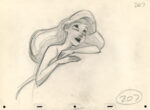 La Sirenetta, 1989 Glen Keane Disegno preliminare per l’animazione Grafite su carta © Disney