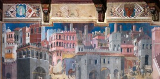 Ambrogio Lorenzetti, Effetti del Buon Governo in città, Siena, Palazzo Pubblico, Museo Civico, sala della Pace, © Comune di Siena, foto Roberto Testi