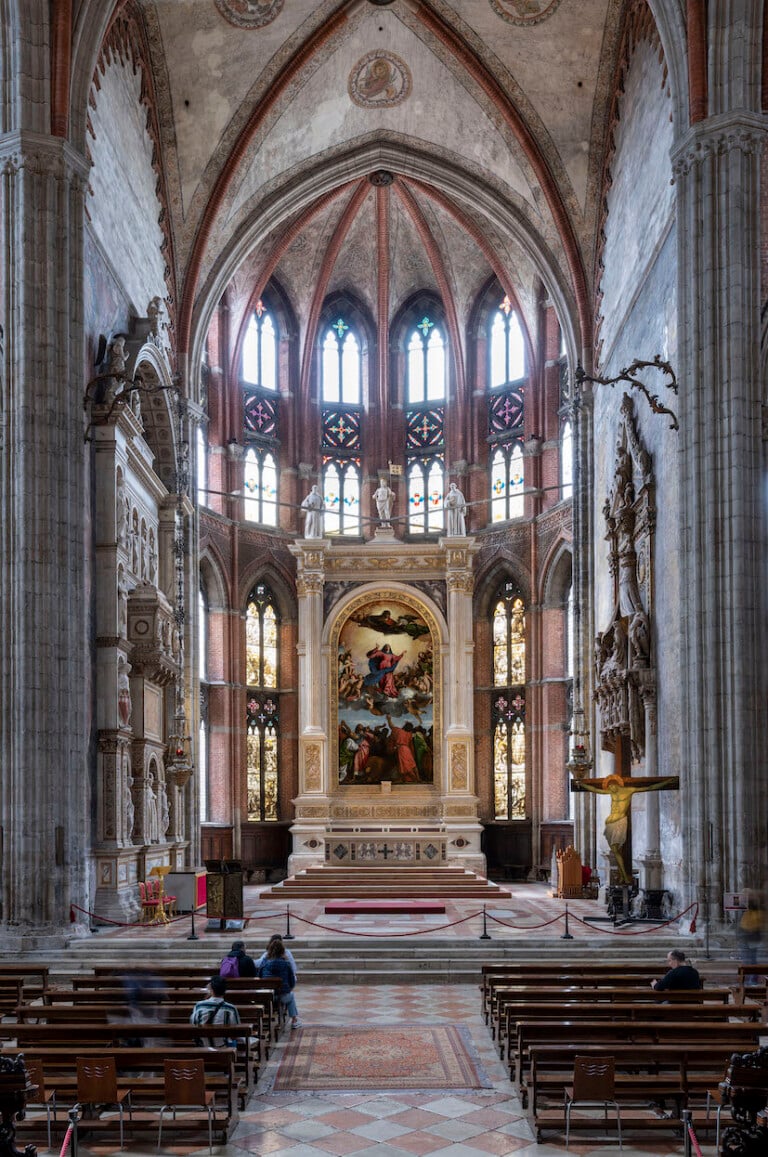 L'Assunta dopo il restauro vista dal coro