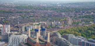 Aerial view of Battersea Power Station, Battersea, London, credit Jason Hawkes