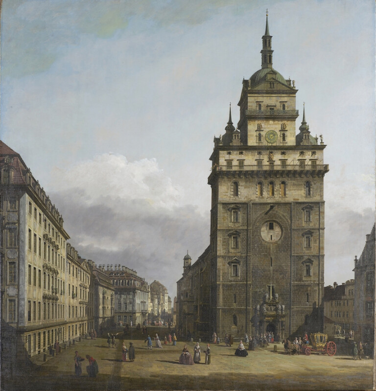 Bernardo Bellotto, L'antica chiesa della Santa Croce a Dresda, Gemäldegalerie Alte Meister, Staatliche Kunstsammlungen Dresden