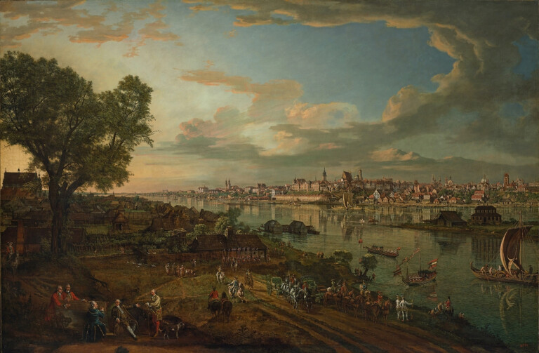 Bernardo Bellotto Vista di Varsavia dal sobborgo di Praga, 1770, Museo del Castello Reale di Varsavia