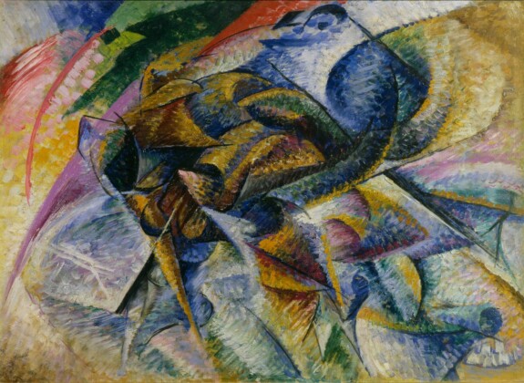 Boccioni Umberto, Dinamismo di un ciclista 1913 olio su tela cm 70x95 Coll. Mattioli