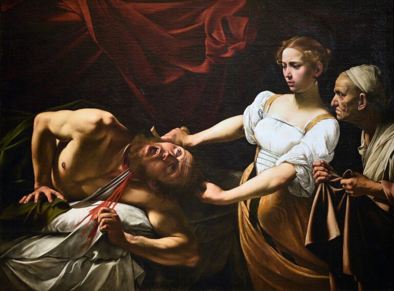 Caravaggio, Giuditta e Oloferne, 1602, fonte Wikipedia CC BY SA 4.0