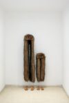 Enej GaIa, If you haven’t got it in your head you’ve got it in your heels, 2022. Fake fur, mild steel, pear wood, wooden lasts, 155x65x25 cm (variable dimensions). Photo Clelia Cadamuro