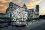 Gianfranco Meggiato Lo Specchio dellAssoluto 2021 alluminio verniciato acciaio inox O 330 x 40 cm © Massimiliano Lazzi Le sculture monumentali di Gianfranco Meggiato a Pisa