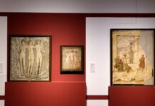 I pittori di Pompei. Exhibition view at Museo Civico Archeologico, Bologna 2022. Photo Roberto Serra