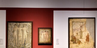I pittori di Pompei. Exhibition view at Museo Civico Archeologico, Bologna 2022. Photo Roberto Serra