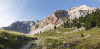 Il paesaggio dolomitico visto da Baita Lerosa (Cortina). Photo Matteo Schiavoni