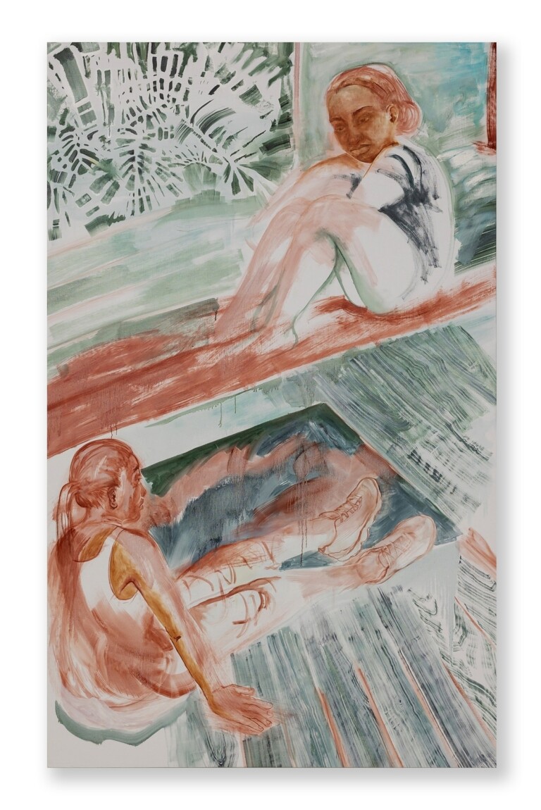Johanna Mirabel, Living Room n° 26, 2022, olio su lino, 210x130 cm, Foto PEPE fotografia, Courtesy l’artista e Luce Gallery, Torino