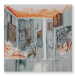 Johanna Mirabel, Living Room n° 28, 2022, olio su lino, 210x224 cm, Foto PEPE fotografia, Courtesy l’artista e Luce Gallery, Torino