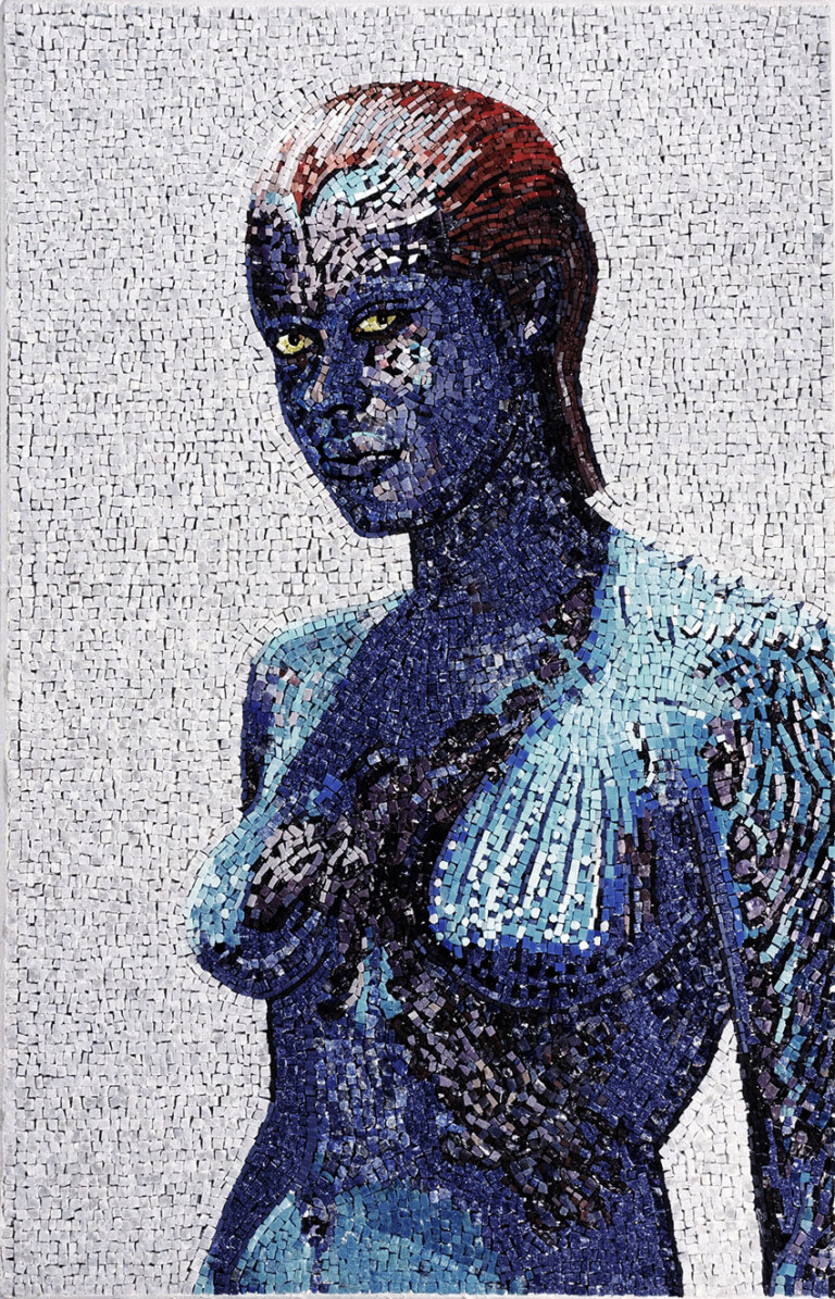 Leonardo Pivi, Mystica, 2003 2004, mosaico policromo, 107 x 75 x 5 cm, courtesy collezione Maccarone Milano