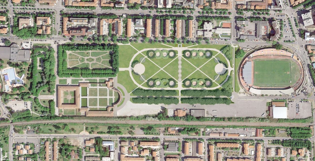 Render del futuro parco di Palazzo Te © AG&P